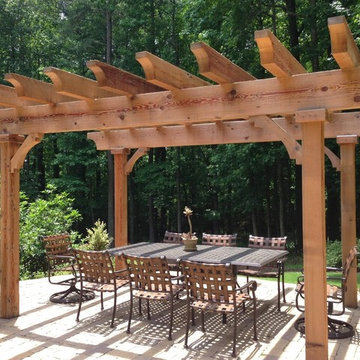 Cumming Entertainment Space with Pergola and Firepit