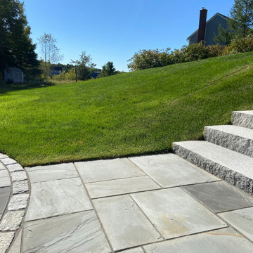 Bluestone Patio with Granite Steps