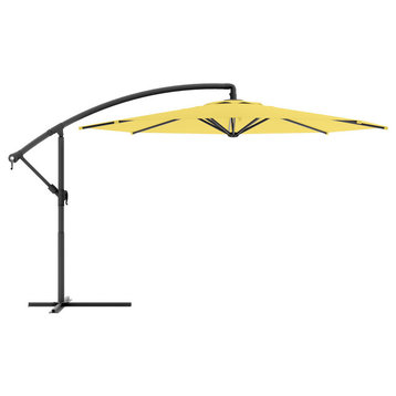 CorLiving PPU-411-U Offset Patio Umbrella, Yellow