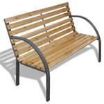vidaXL - vidaXL Garden Bench 47.2 Wood/Iron - vidaXL Garden Bench 47.2” Wood and IronvidaXL Garden Bench 47.2” Wood and Iron - 41014, This classic wooden garden bench is an ideal addition to your home garden or any other outdoor space. Coming with a smooth cinerous finish iron frame, this outdoor bench brings a clean and neat style to wherever it goes. Made of durable wood, the seat and backrest slats offer great support and optimal comfort as well. Two curved metal armrests provide you a perfect place to rest your tired arms. You will surely enjoy your leisure time on this lovely bench!