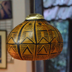 hanging light from gourd dry shell - Products