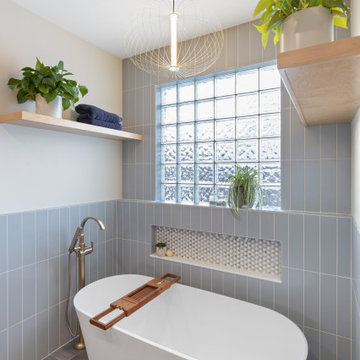 Coastal Casual Primary Bath Remodel Overland Park, KS
