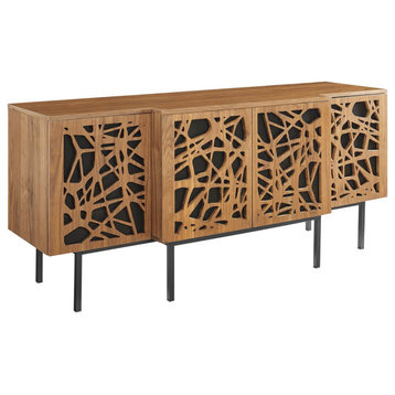 Contemporary Nature-Inspired Sideboard | TV Stand | Display Stand | Walnut Venee