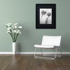 'Flowers on Ice-1' Matted Framed Canvas Art by Moises Levy