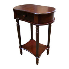 Besting Traditional Side Tables And End For 2018 Houzz Ore International 29 Tall Wooden End Table Wide Shape Cherry Finish