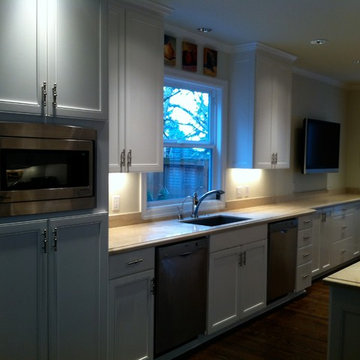 MICROWAVE IN CABINET W PANTRY BELOW
