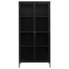 75" Contemporary Glass & Metal Display Cabinet in Black
