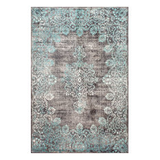 Machine Made Traditional Vintage Faded Lace Rug, 8' Square