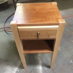 Custom Walnut and Maple Night Stand - Nightstands And Bedside Tables