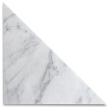 Carrara White Marble 9x9x13 Triangle Tile Honed, 100 sq.ft.