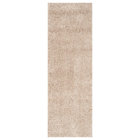 Safavieh Shag Collection SG151 Rug, Beige, 2'3"x15'