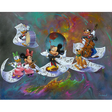 Disney Fine Art Giclee A Universe of Music Hand Signed by Jim Warren