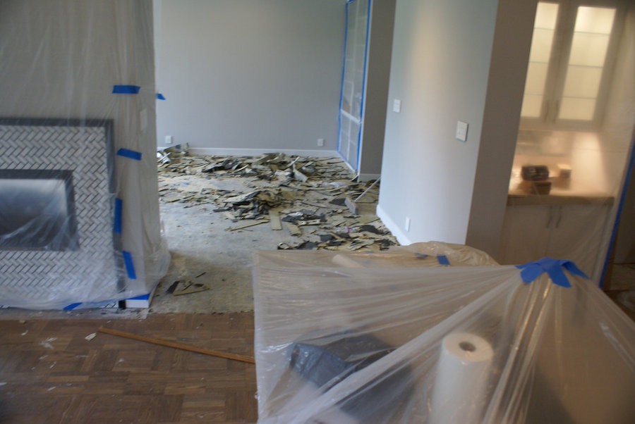 Westlake dark wood floors