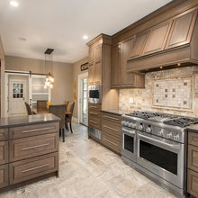 Cabinet finish and tile