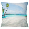 Tropical Maldives Island Seascape Throw Pillow, 16"x16"