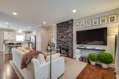 Tuscan living room photo in Other