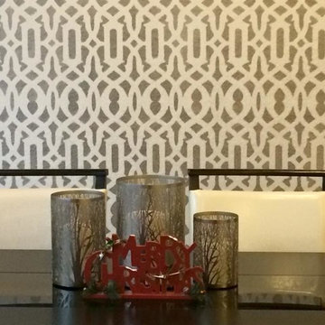 Houston Townhome - Stenciled Dining Room