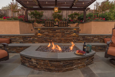 This is an example of a large backyard patio in San Francisco.