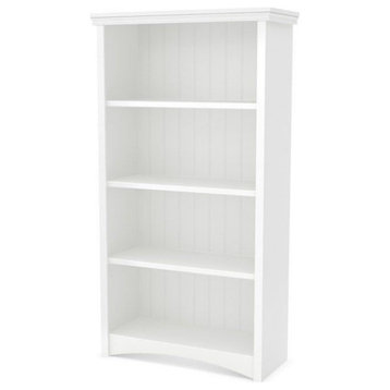 South Shore Gascony 4-Shelf Bookcase in Pure White