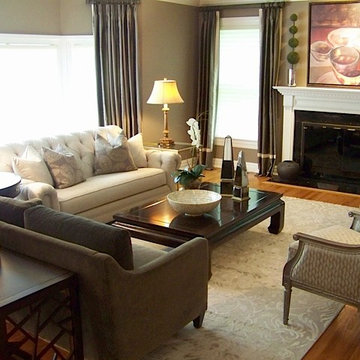 Transitional, Neutral Tones, Living Room