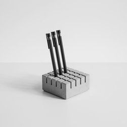 Bentu 'JING' Concrete Pen Stand - Desk Accessories