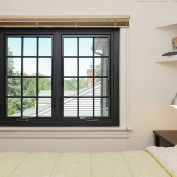 Black Windows in Stylish Bedroom - Renewal by Andersen Westchester, Putnam & Fai