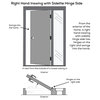 51"x81.75" 5-Lite Clear Right-Hand Inswing Fiberglass Door With Sidelite