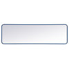 Elegant Decor MR801860BL Soft Corner Metal Rectangular Mirror, 18"x60", Blue