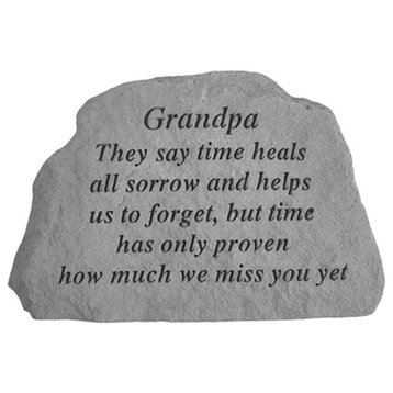 "Grandpa They Say Time Heals" Memorial Garden Stone