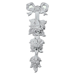 Small Rose Drop Onlay 3 1 8 W X 8 1 4 H X 1 P Traditional Onlays And Appliques By Ekena Millwork