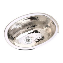 master bath hammered sinks