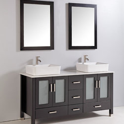 Accord 72 inch Contemporary Bathroom Vanity Solid Oak Wood - Bathroom Vanities And Sink Consoles