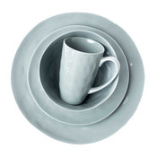 Zestt Sculptured Dishware 16 Piece Set, Lakeview