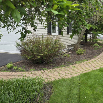 Curved Brick Edging and Front Walkway, Delmar