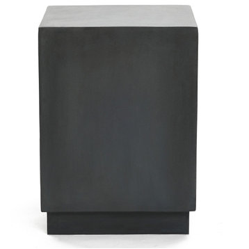 Square Cement Indoor Outdoor Gray Side Table