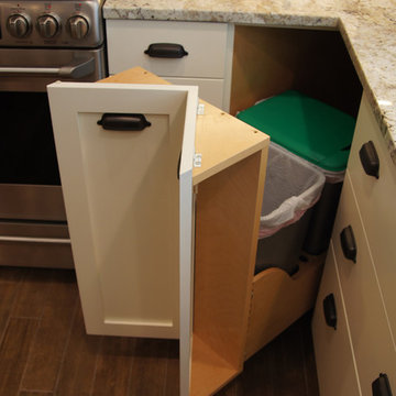 Trash and recycling pull out