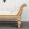 Bleached Wood Anglo-Indian Inlay Chaise Bench