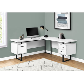 Monarch Modern Computer Desk With White Finish I 7616