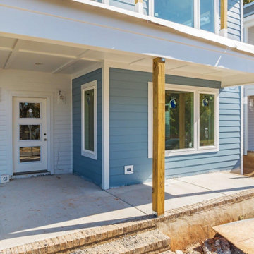 Siding Installation - James Hardie Lap and B&B (Boothbay Blue and Deep Ocean)