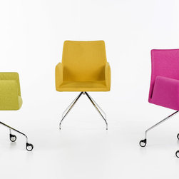 Frame 5-Ways Swivel Office Armchair by B&T - Armchairs And Accent Chairs