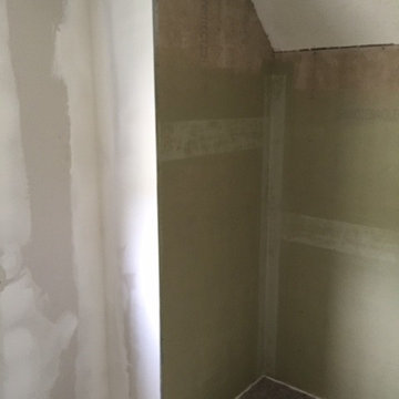 barrier free shower with linear drain