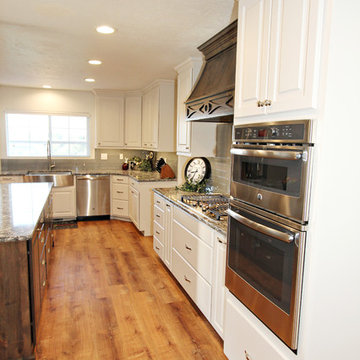 White Painted Kitchen Cabinets with Knotty Alder, Twin Falls ID