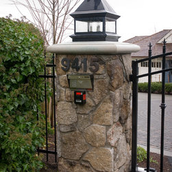 Double Swing Gate with Spear Points and Decorative Collars - Home Safety And Security