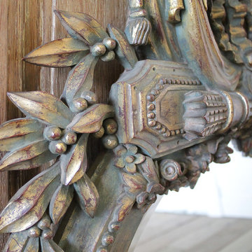 20th Century Giltwood Carved Mirror with Bevel