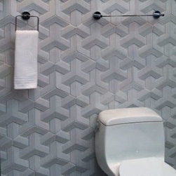 Bathroom with Geo Weave Tiles - Tile
