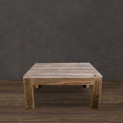 Reclaimed Wood Parsons Coffee table - Solid Wood Construction - Coffee Tables