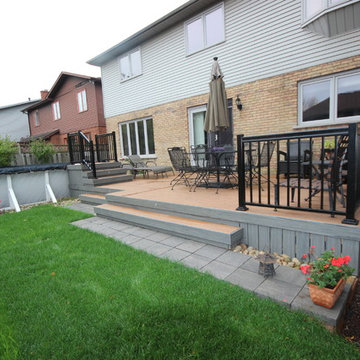 Some custom decks built by Hickory Dickory Decks using Armadillo decking.