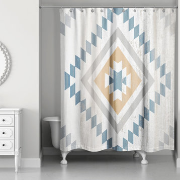 Southwest Diamond Pattern 71x74 Shower Curtain