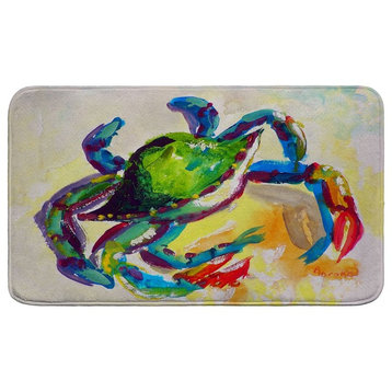 Teal Crab Bath Mat 18x30
