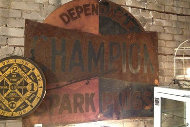 Amazing Champion spark plus sign beautifully rusted up!